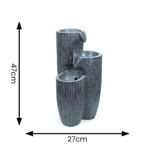 IP44 LED Staggered Log Solar Water Fountain