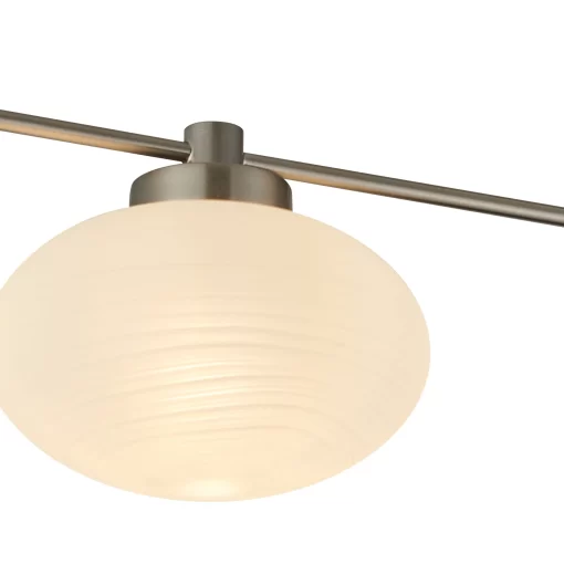 Aria Flush Ceiling, 3 Light G9, Satin Nickel/Opal A Glass (E2-48267) - Image 2