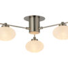 Aria Flush Ceiling, 3 Light G9, Satin Nickel/Opal A Glass (E2-48267)