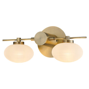 Aria Wall Lamp, 2 Light G9, Antique Brass/Opal A Glass (E2-48260)