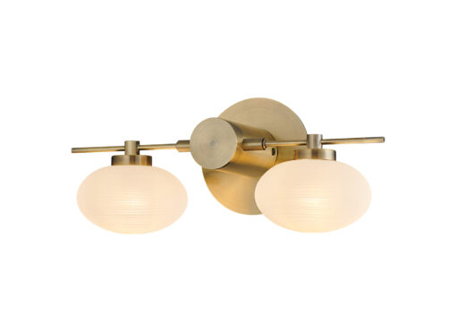Aria Wall Lamp, 2 Light G9, Antique Brass/Opal A Glass (E2-48260)