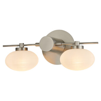 Aria Wall Lamp, 2 Light G9, Satin Nickel/Opal A Glass (E2-48261)