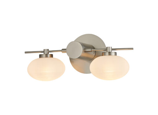 Aria Wall Lamp, 2 Light G9, Satin Nickel/Opal A Glass (E2-48261)