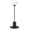 Aria Table Lamp, 1 Light G9, Satin Black/Opal A Glass (E2-48264)