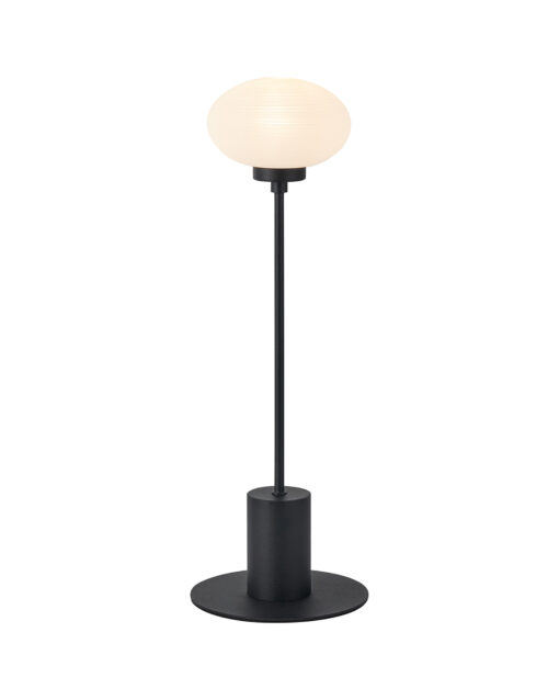 Aria Table Lamp, 1 Light G9, Satin Black/Opal A Glass (E2-48264)