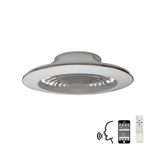Alyana XL 73.5cm 95w Silver Ceiling Light & Fan (E2-45591)