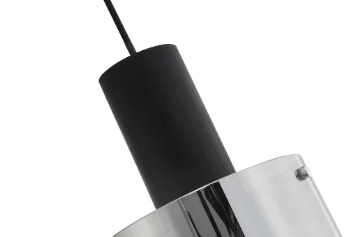 Domique 20cm Single Pendant Black/Chrome (E2-50146) - Image 2
