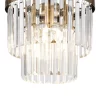 Loretta 30cm Semi Flush in Antique Brass & Clear Crystal (48177) - Image 2