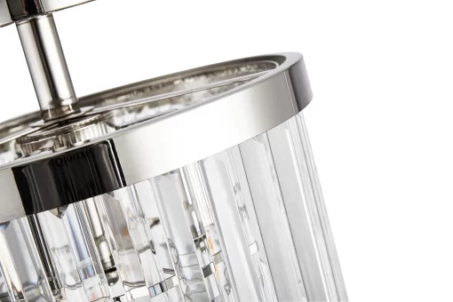 Loretta 30cm Semi Flush in Polished Nickel & Clear Crystal (48178) - Image 3