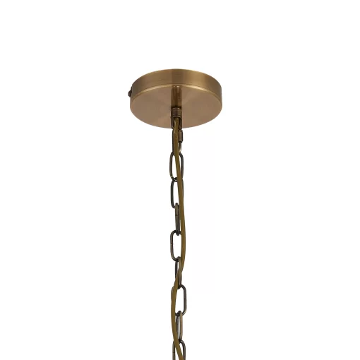 Loretta 40cm Pendant/Semi Flush Antique Brass & Clear Crystal (E2-47837) - Image 2