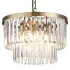 Loretta 40cm Pendant/Semi Flush Antique Brass & Clear Crystal (E2-47837) - Image 3