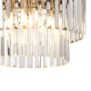 Loretta 40cm Pendant/Semi Flush Antique Brass & Clear Crystal (E2-47837) - Image 4
