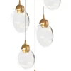 Kassandra Round 5 Light Pendant Brass & Clear (E2-48176) - Image 3