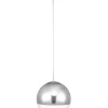 Orla 25cm Pendant 1 Light Polished Chrome Suspension With Mirrored/Clear Glass Globe (E2-48275) - Image 2