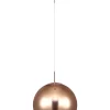 Orla 40cm Pendant 1 Light Copper Suspension With Copper Mirrored/Clear Glass Globe (E2-48283) - Image 2