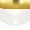 Orla 25cm Pendant 1 Light Antique Gold Suspension with Gold Mirrored/Clear Glass Globe (E2-48270) - Image 4