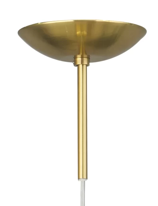 Orla 25cm Pendant 1 Light Antique Gold Suspension with Gold Mirrored/Clear Glass Globe (E2-48270) - Image 3