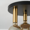 Radiance 3LT Semi Flush Black/Gold With Smoked Bulbs (E2-48471) - Image 3