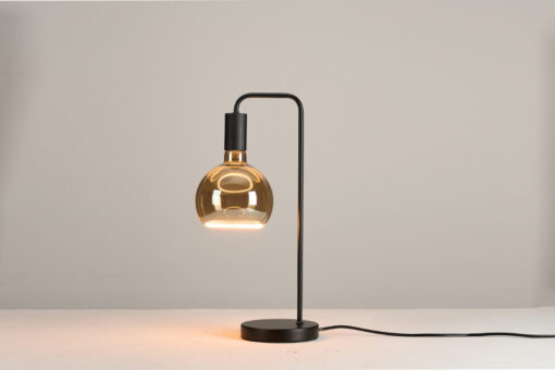 Radiance Table Lamp Black/Black With Smoked Bulb (E2-48466)