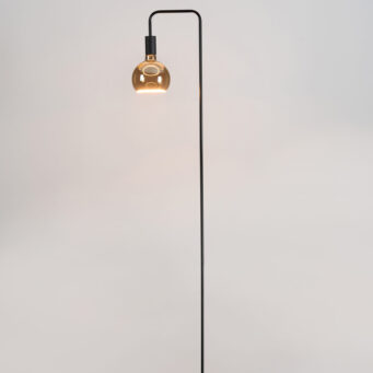 Radiance Floor Lamp Black/Black With Smoked Bulb (E2-48459)