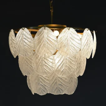 Glass Leaf Chandelier CL-72058