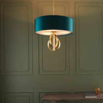 Veridian 3 Light Pendant Light In Antique Gold (e2-42174)