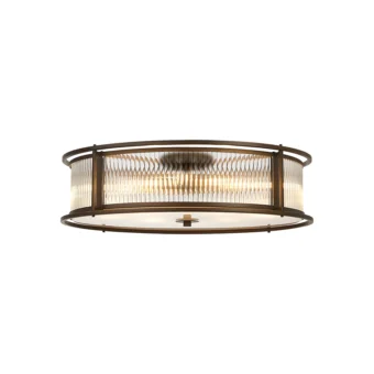 65cm Round Convertible Ceiling Pendant Bronze/Clear Glass (E2-49180)