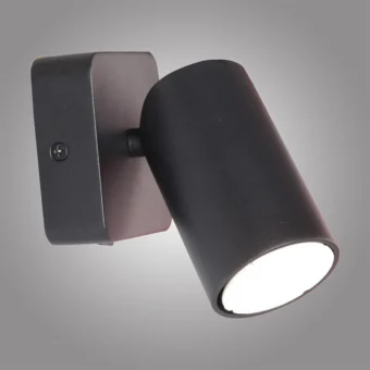 1 Light Switched Wall Light Matt Black (E2-42712)
