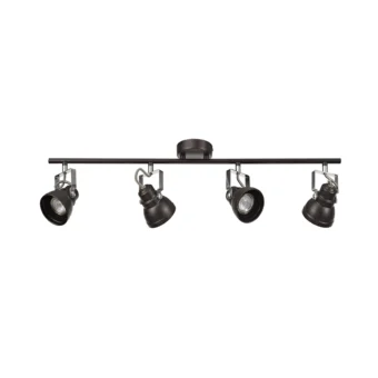 Adjustable Linear Bar Spotlight, In Oiled Bronze/Polished Chrome (E2-51057)