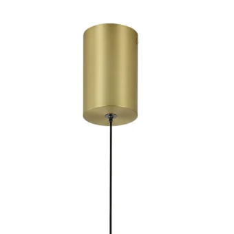 Satin Gold Globe Pendant With White Glass Shade (E2-49167)