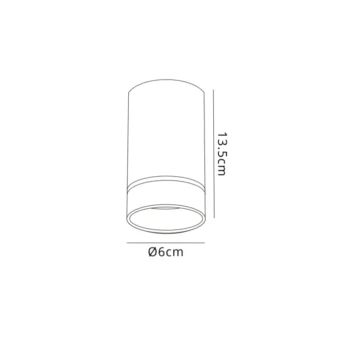 Split 6cm Spotlight, in White (E2-49146)