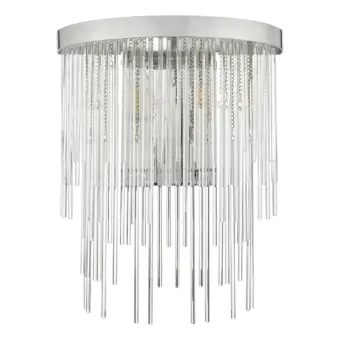 Polished Chrome And Clear Glass Wall Light (E2-49293)