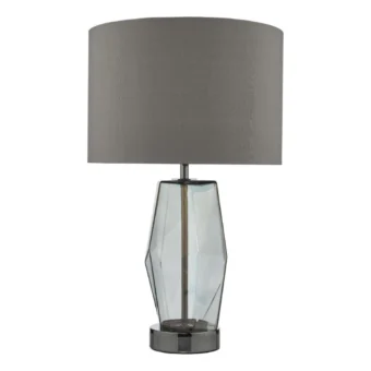 Black Chrome & Smoked Glass Touch Table Lamp (e2-49668)