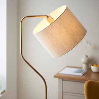 Brushed Brass S-Curve Floor Lamp (e2-49701)
