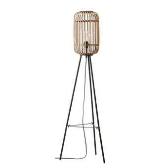 Black & Light Bamboo Floor Lamp (e2-49703)
