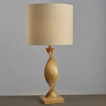Spiral Wood Table Lamp (e2-42371)