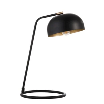 Matt Black & Antique Brass Table Lamp (e2-49706)