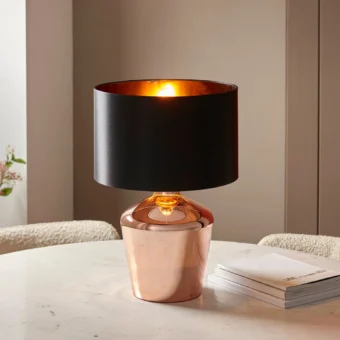 Copper & Black Table Lamp (e2-31578)