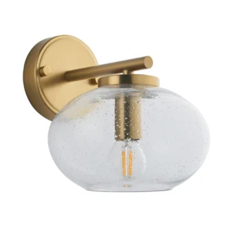 Brass & Bubbled Glass Wall Light (e2-49864)