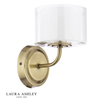 Antique Brass & Opal Glass Wall Light (e2-49887)