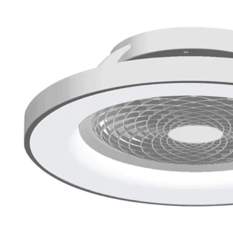 Large White & Silver Halo Ceiling Fan (e2-45392)