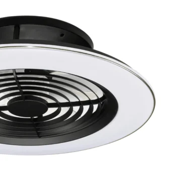Black & Chrome Halo Ceiling Fan (e2-44795)