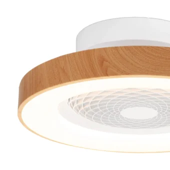 Wood & White Halo Ceiling Fan (e2-43598)