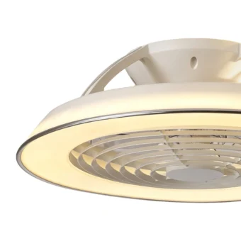 White & Chrome Halo Ceiling Fan (e2-48240)
