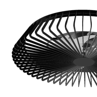 Large Black Caged Ceiling Fan (e2-42356)
