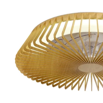 Large Wood Caged Ceiling Fan (e2-45439)