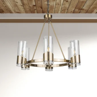 Antique Brass 6 Light Pendant (e2-50731)