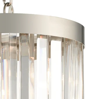 Satin Chrome & Crystal Pendant (e2-50744)