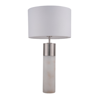 Satin Chrome & Marble Table Lamp (e2-49434)