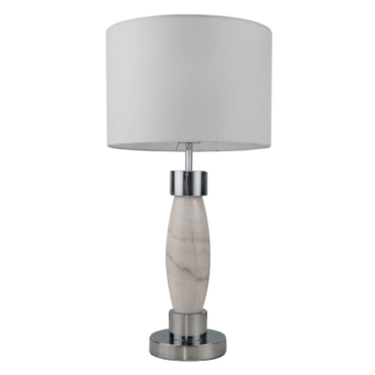 Polished Chrome & Marble Table Lamp (e2-50777)